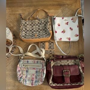 Lot of Authentic Coach bags and 1 wallet